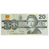 BC-58d 1991 Canada $20 Knight-Dodge, EWW, Almost Uncirculated (AU50)