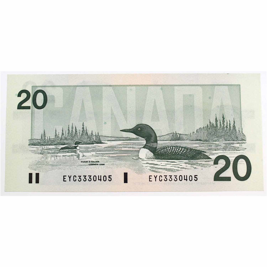 BC-58d 1991 Canada $20 Knight-Dodge, EYC, AU-UNC (AU55)