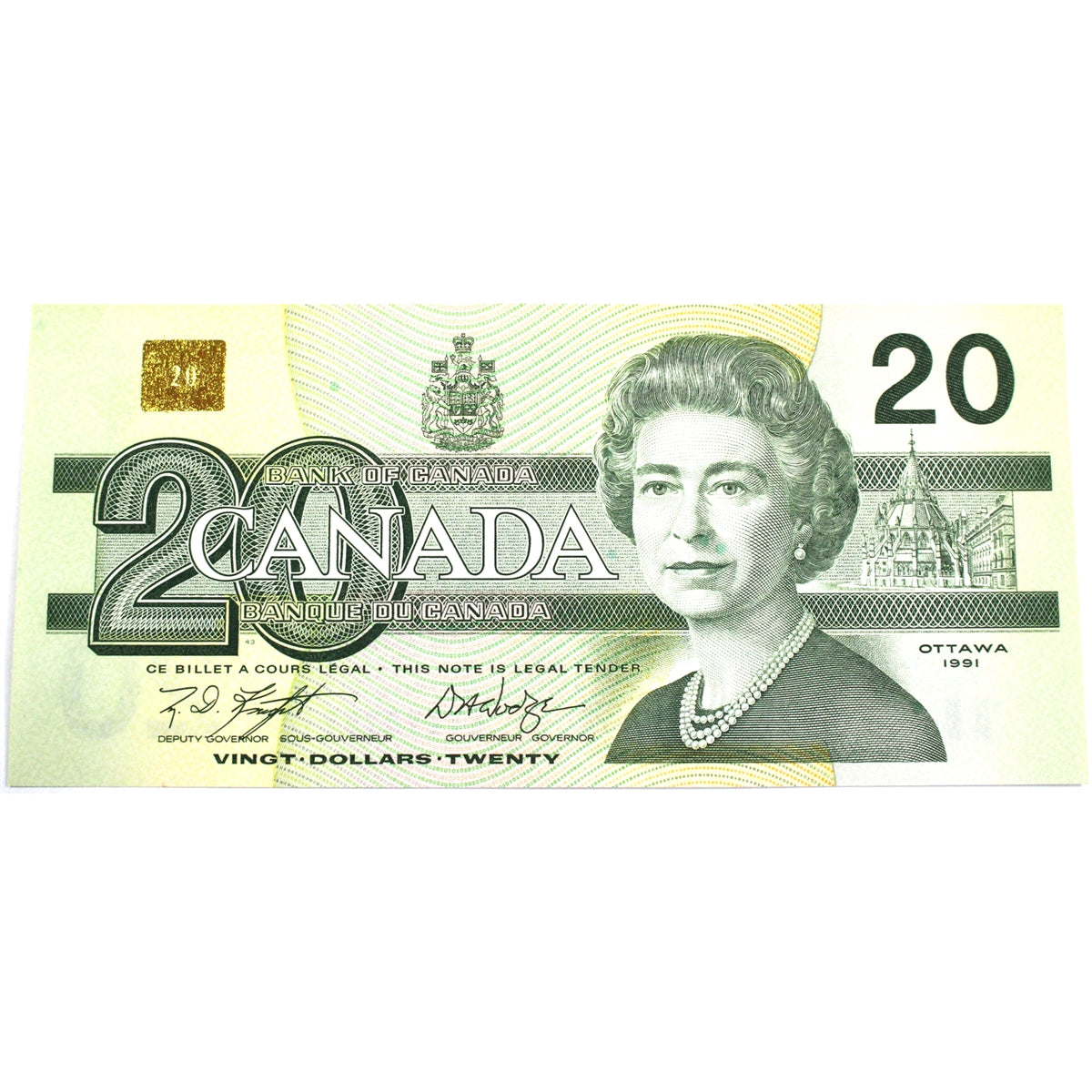 BC-58dA 1991 Canada $20 Knight-Dodge, EVZ (8.766M-9.846M), Choice Uncirculated (CUNC63)