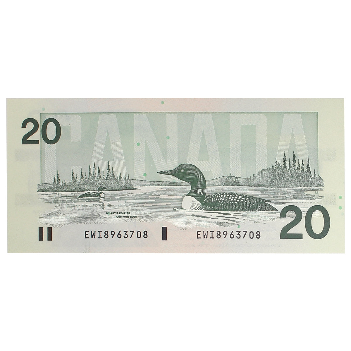 BC-58dA 1991 Canada $20 Knight-Dodge, EWI (8.730-9.663), Choice Uncirculated (CUNC63)