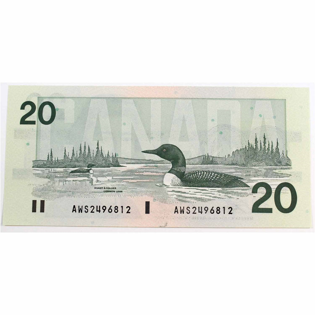 BC-58d-i 1991 Canada $20 Knight-Dodge, AWS, Choice Uncirculated (CUNC63)