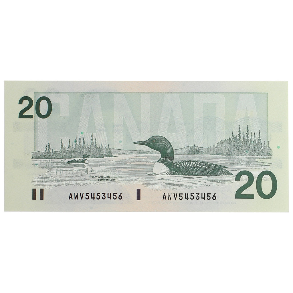 BC-58d-i 1991 Canada $20 Knight-Dodge, AWV, CUNC