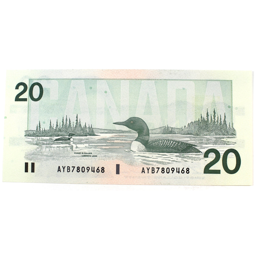 BC-58d-i 1991 Canada $20 Knight-Dodge, AYB, CUNC