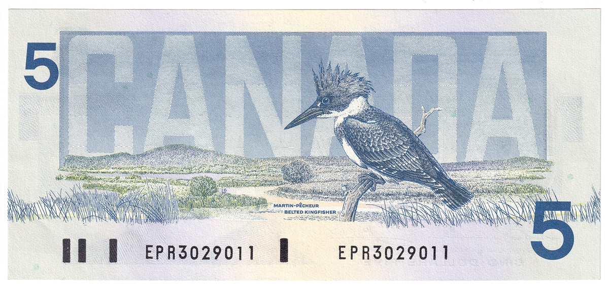 BC-56b 1986 Canada $5 Thiessen-Crow, EPR, Uncirculated (MS60)