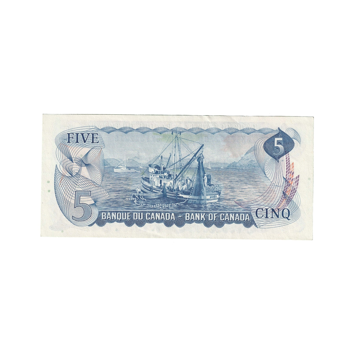 BC-48b 1972 Canada $5 Lawson-Bouey, SK, Almost Uncirculated (AU50)