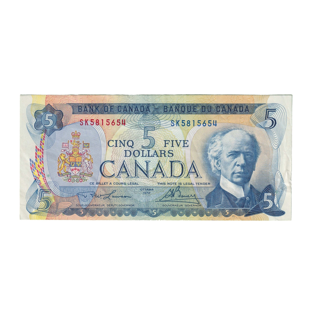 BC-48b 1972 Canada $5 Lawson-Bouey, SK, VF-EF (VF30)