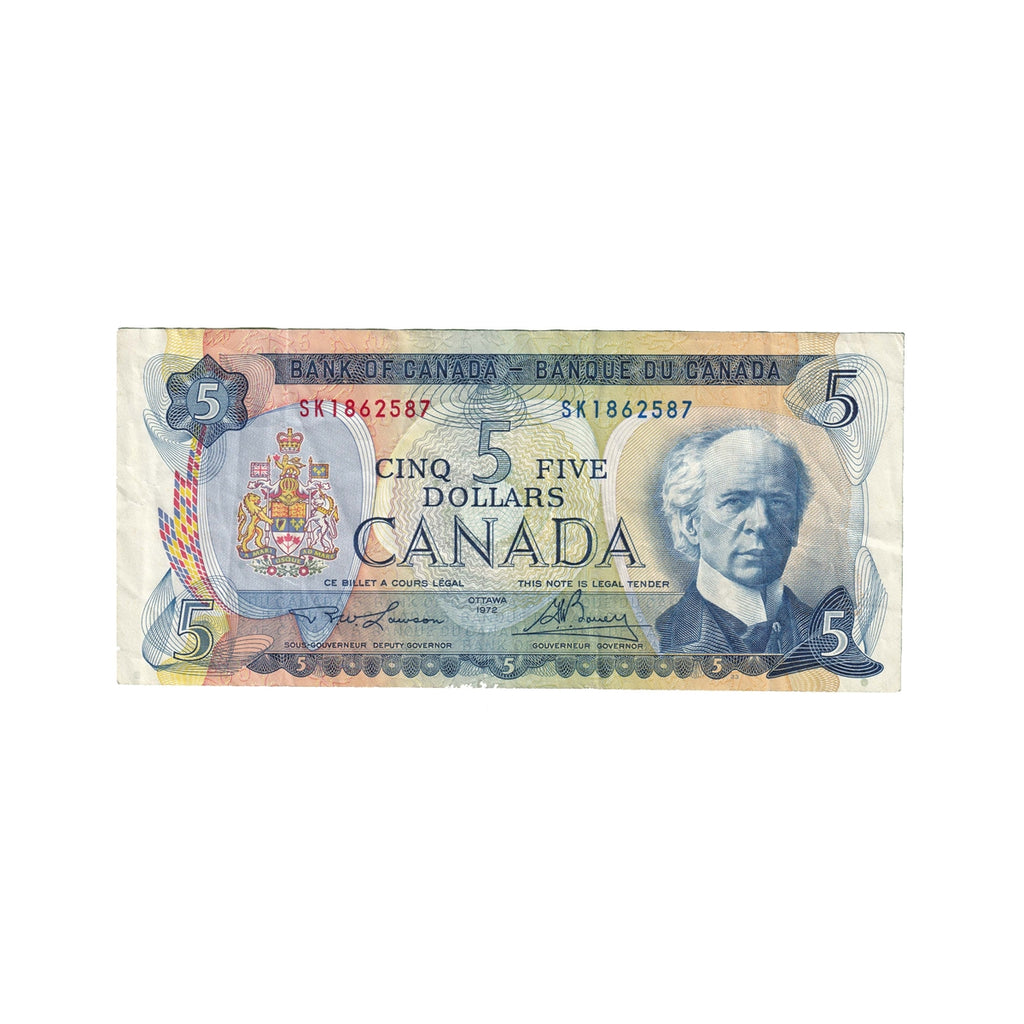 BC-48b 1972 Canada $5 Lawson-Bouey, SK, Very Fine (VF20)
