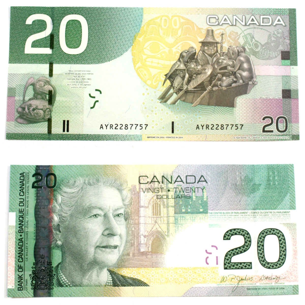 BC-64a 2004 Canada $20 Jenkins-Dodge, AYR, Choice Uncirculated (CUNC63)