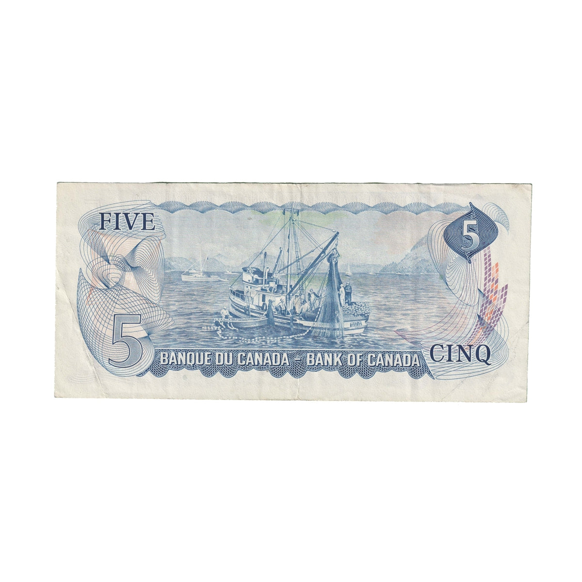 BC-48b 1972 Canada $5 Lawson-Bouey, SL, Very Fine (VF20)