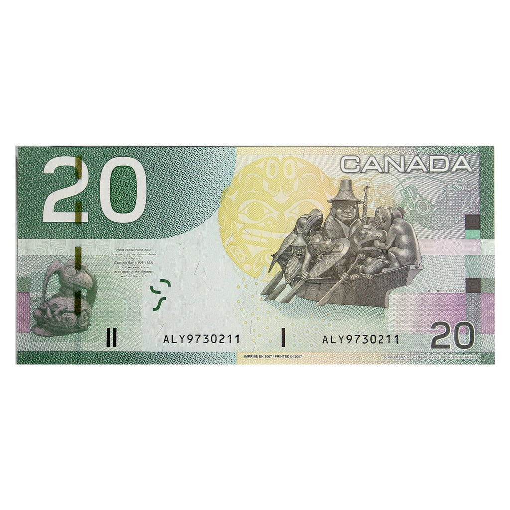 BC-64a 2007 Canada $20 Jenkins-Dodge, ALY, Choice Uncirculated (CUNC63)