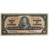 BC-22b 1937 Canada $2 Gordon-Towers, Y/B, F-VF (F15)