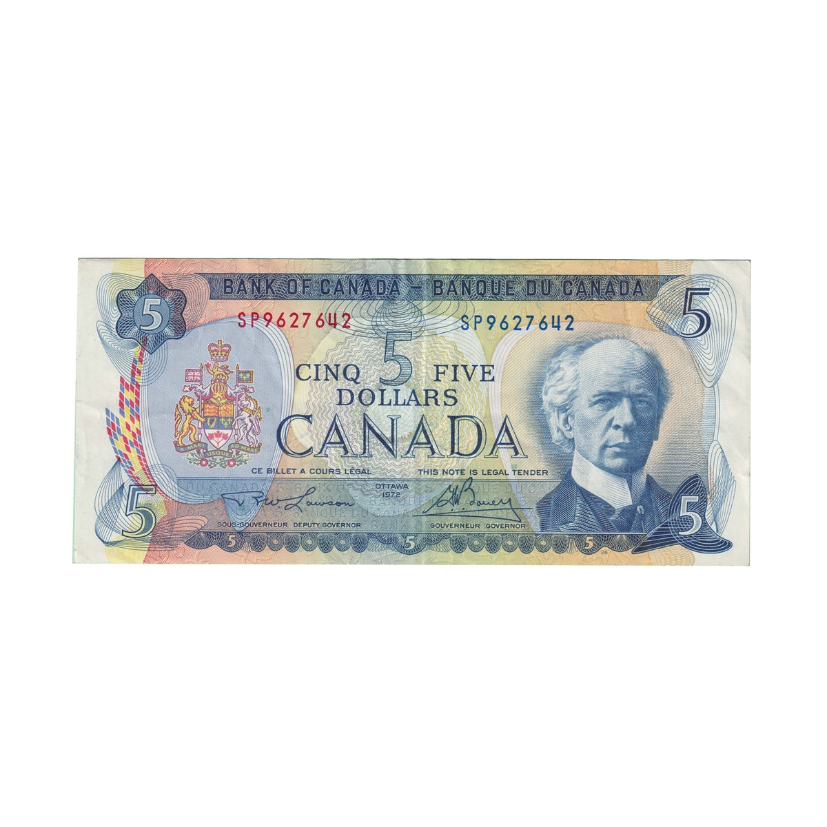 BC-48b 1972 Canada $5 Lawson-Bouey, SP, Extra Fine (EF40)