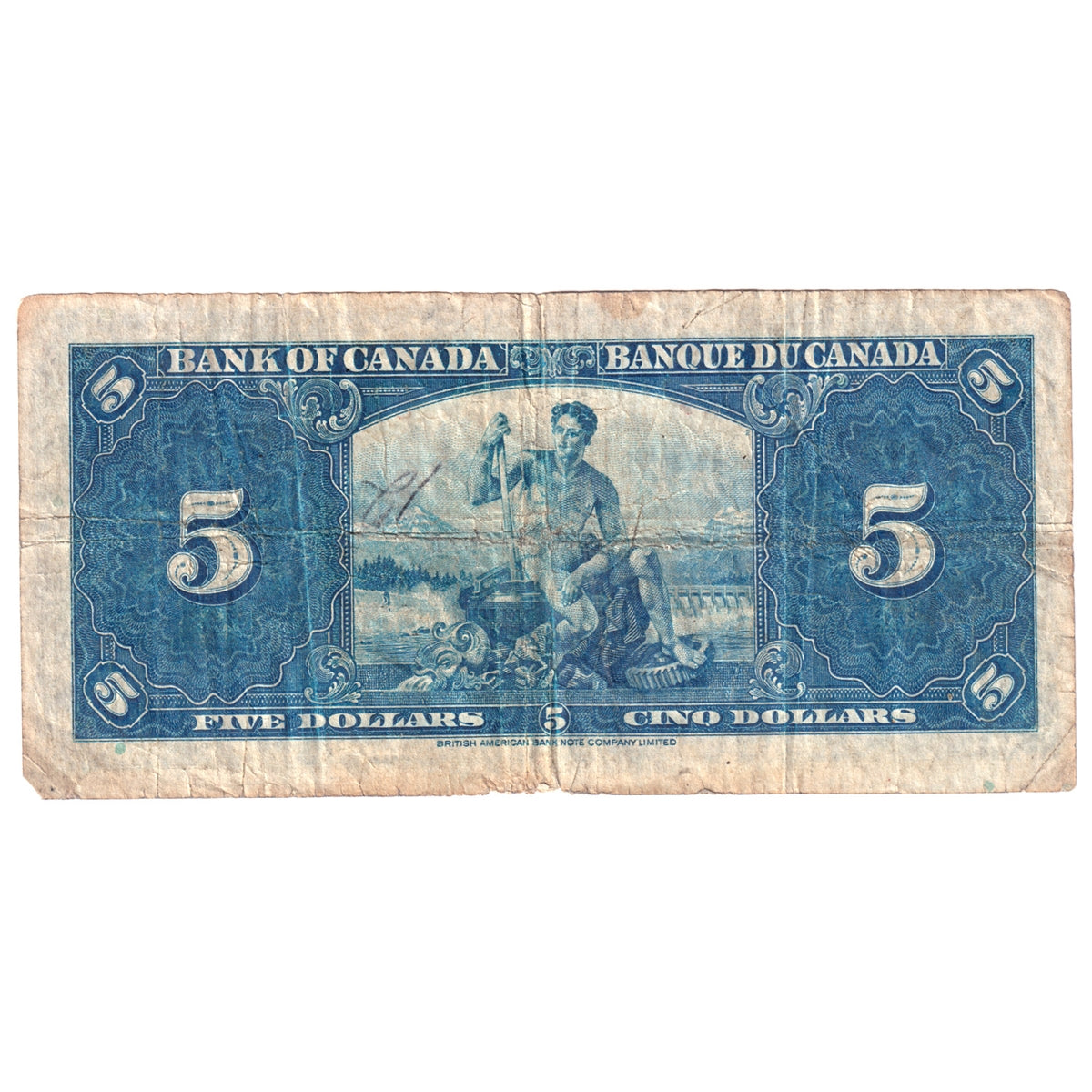 BC-23b 1937 Canada $5 Gordon-Towers, D/C, CIRC