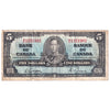 BC-23b 1937 Canada $5 Gordon-Towers, R/C, CIRC