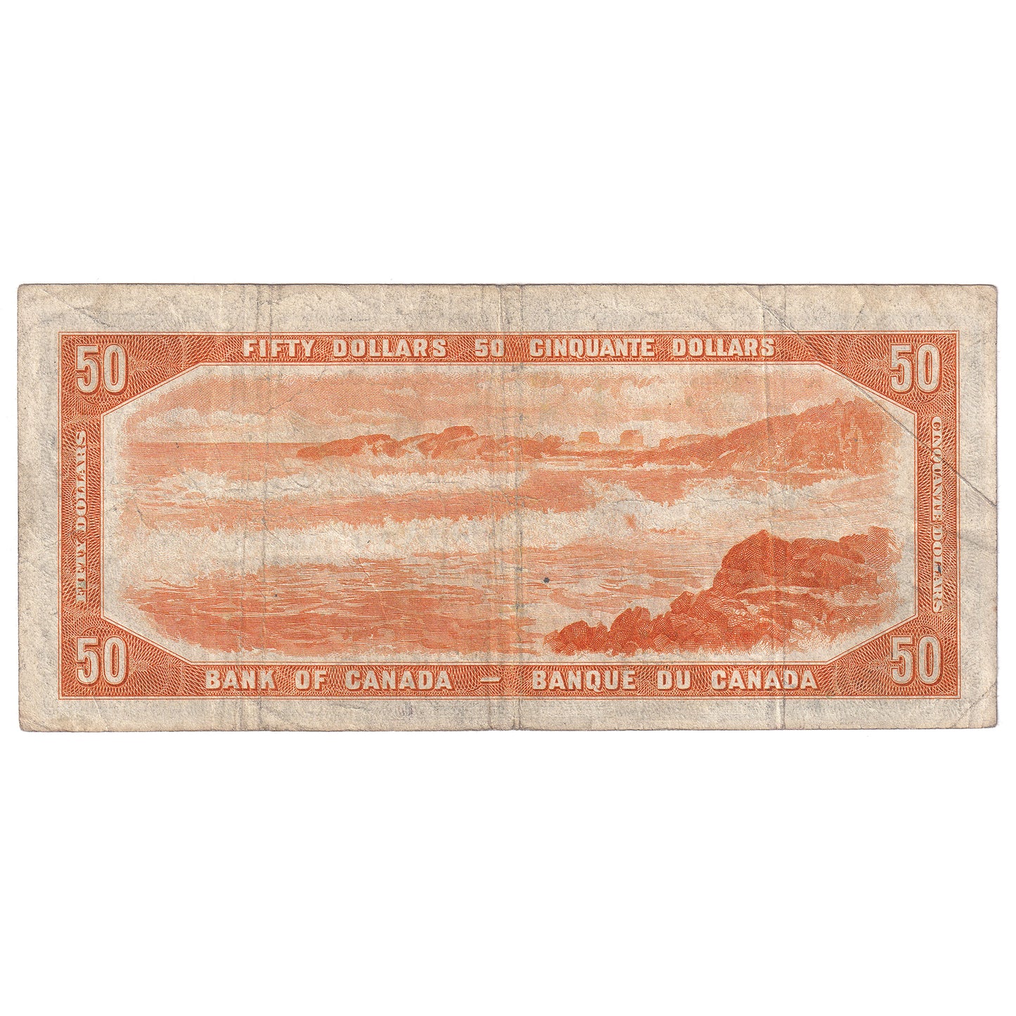 BC-34a 1954 Canada $50 Coyne-Towers, Devil's Face, A/H, VG-F (VG10)