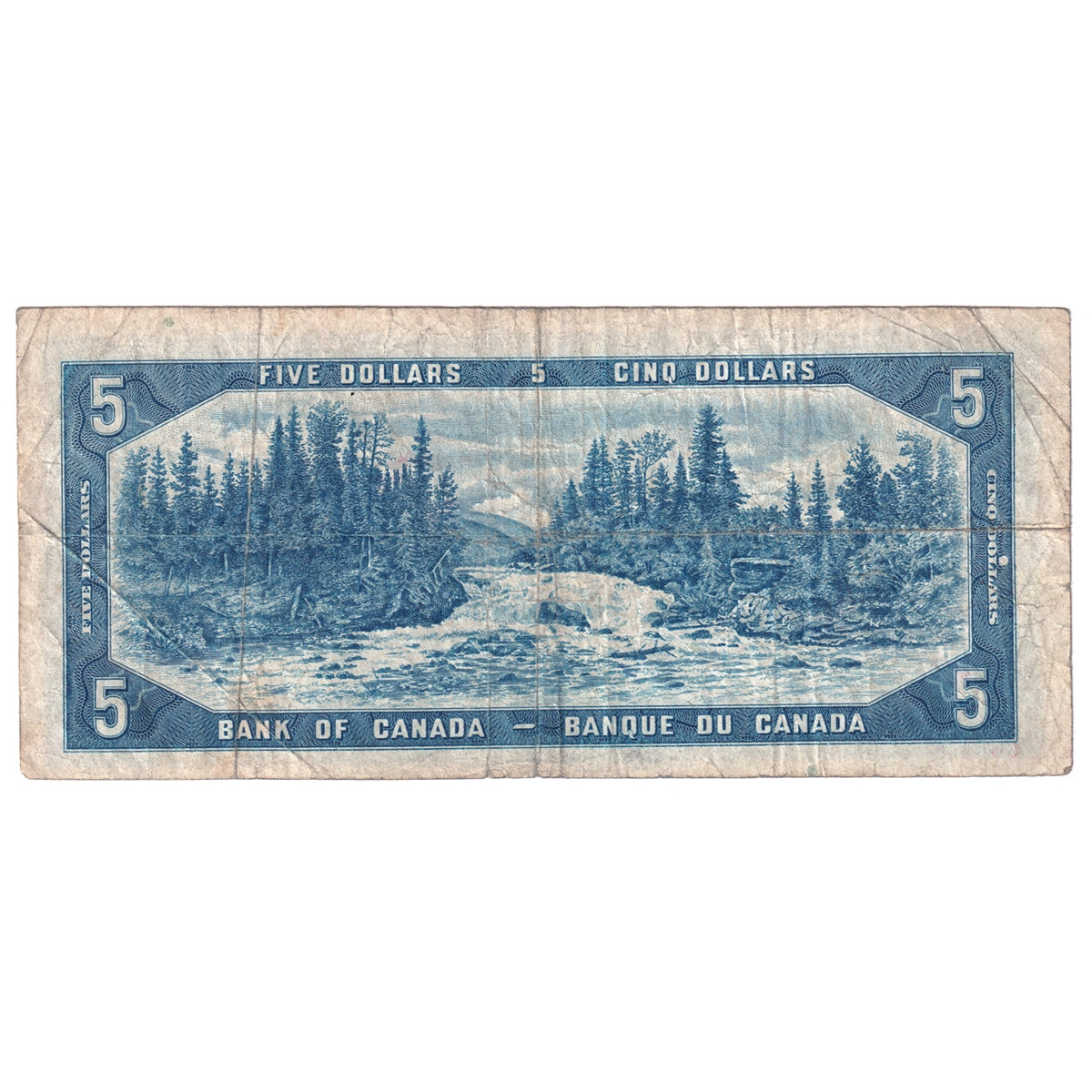 BC-31b 1954 Canada $5 Beattie-Coyne, Devil's Face, E/C, CIRC