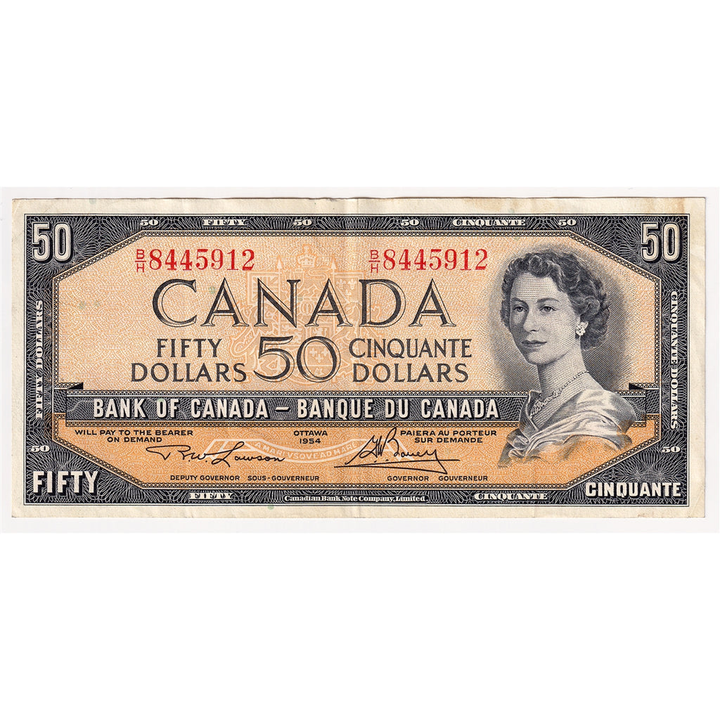 BC-42c 1954 Canada $50 Lawson-Bouey, B/H, VF-EF (VF30)