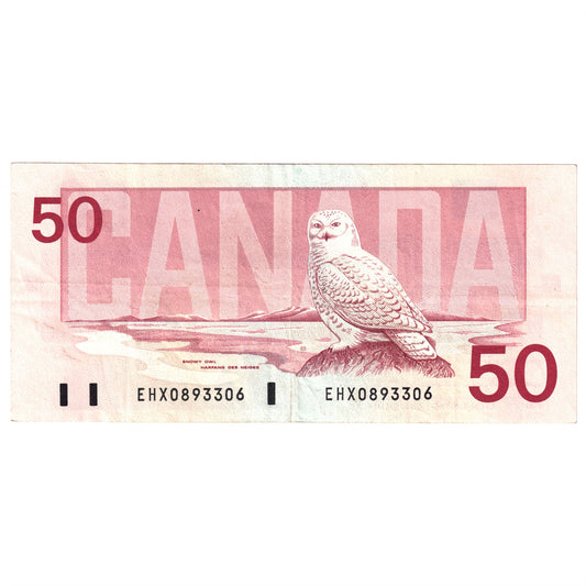 BC-59aA 1988 Canada $50 Thiessen-Crow, EHX Below 1.7 M, Circ