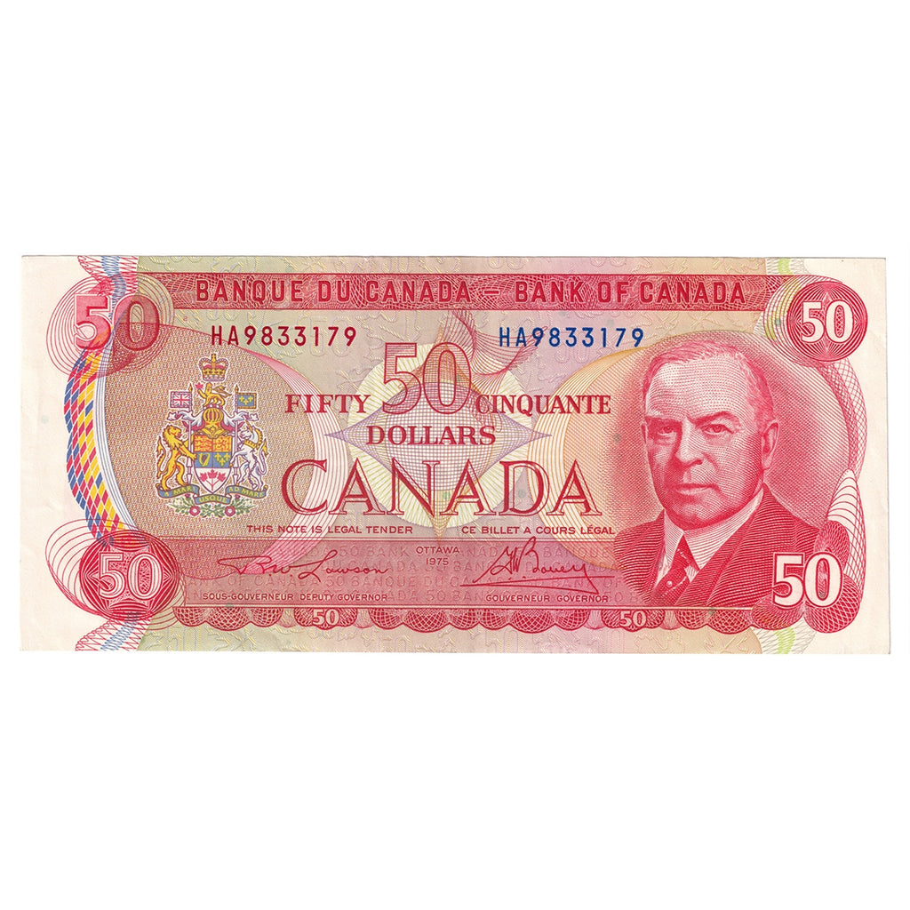 BC-51a 1975 Canada $50 Lawson-Bouey, HA, CIRC
