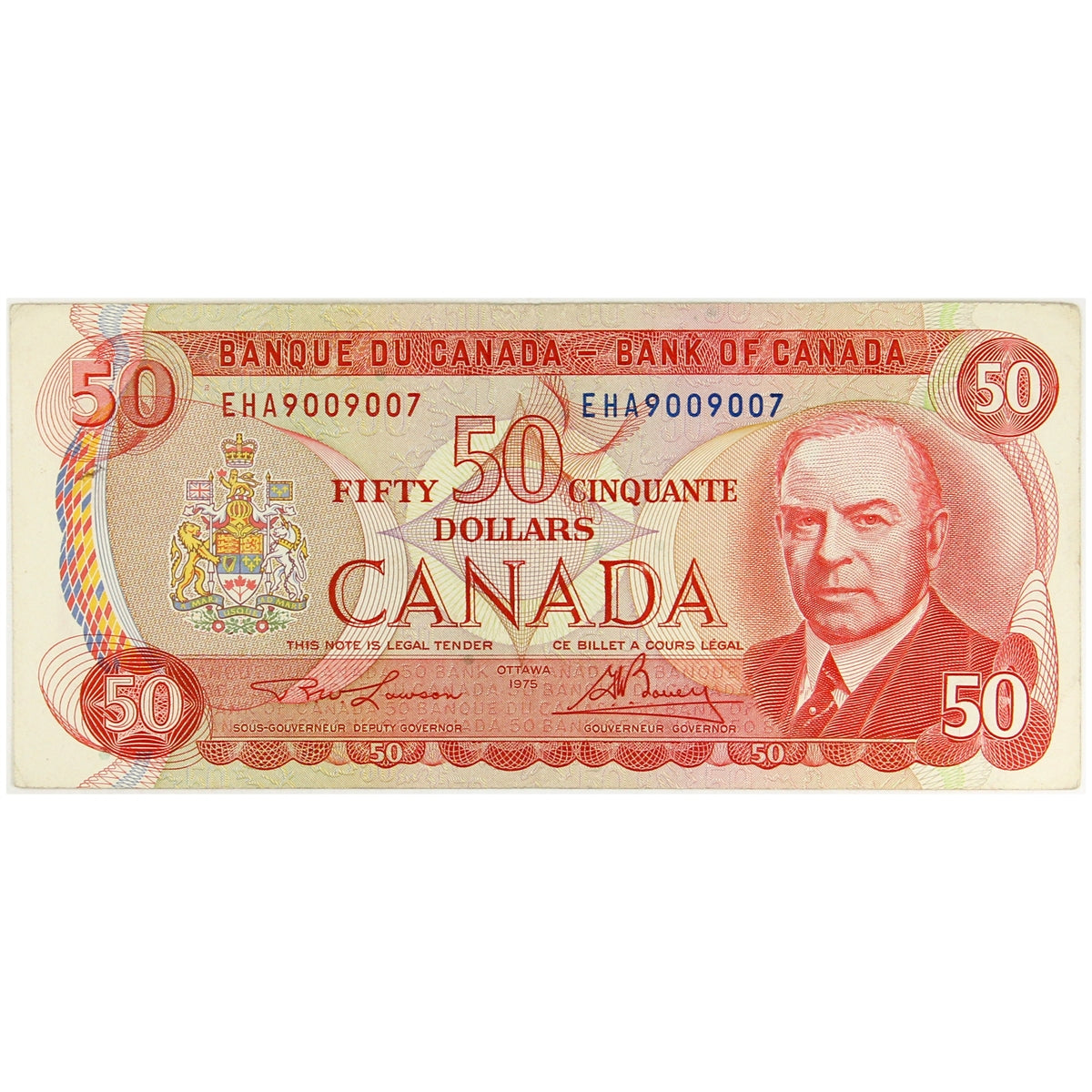 BC-51a-i 1975 Canada $50 Lawson-Bouey, EHA, Circ