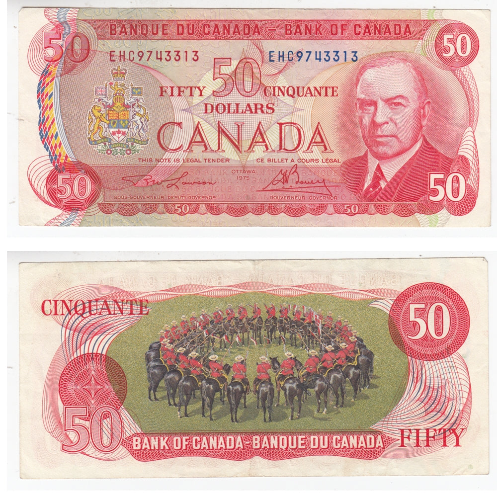 BC-51a-i 1975 Canada $50 Lawson-Bouey, EHC, Circ