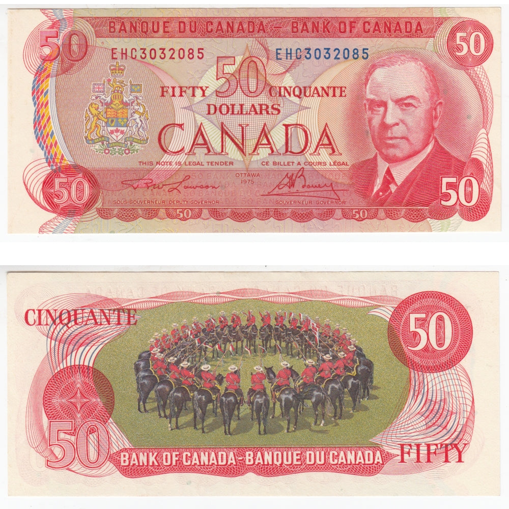 BC-51a-i 1975 Canada $50 Lawson-Bouey, EHC, Uncirculated (MS60)