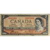 BC-30a 1954 Canada $2 Coyne-Towers, Devil's Face, B/B, Very Good (VG8)