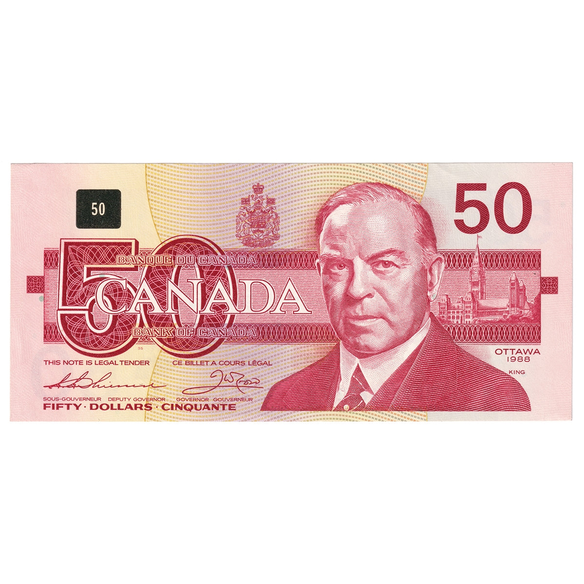 BC-59a 1988 Canada $50 Thiessen-Crow, FHD, AU-UNC (AU55)