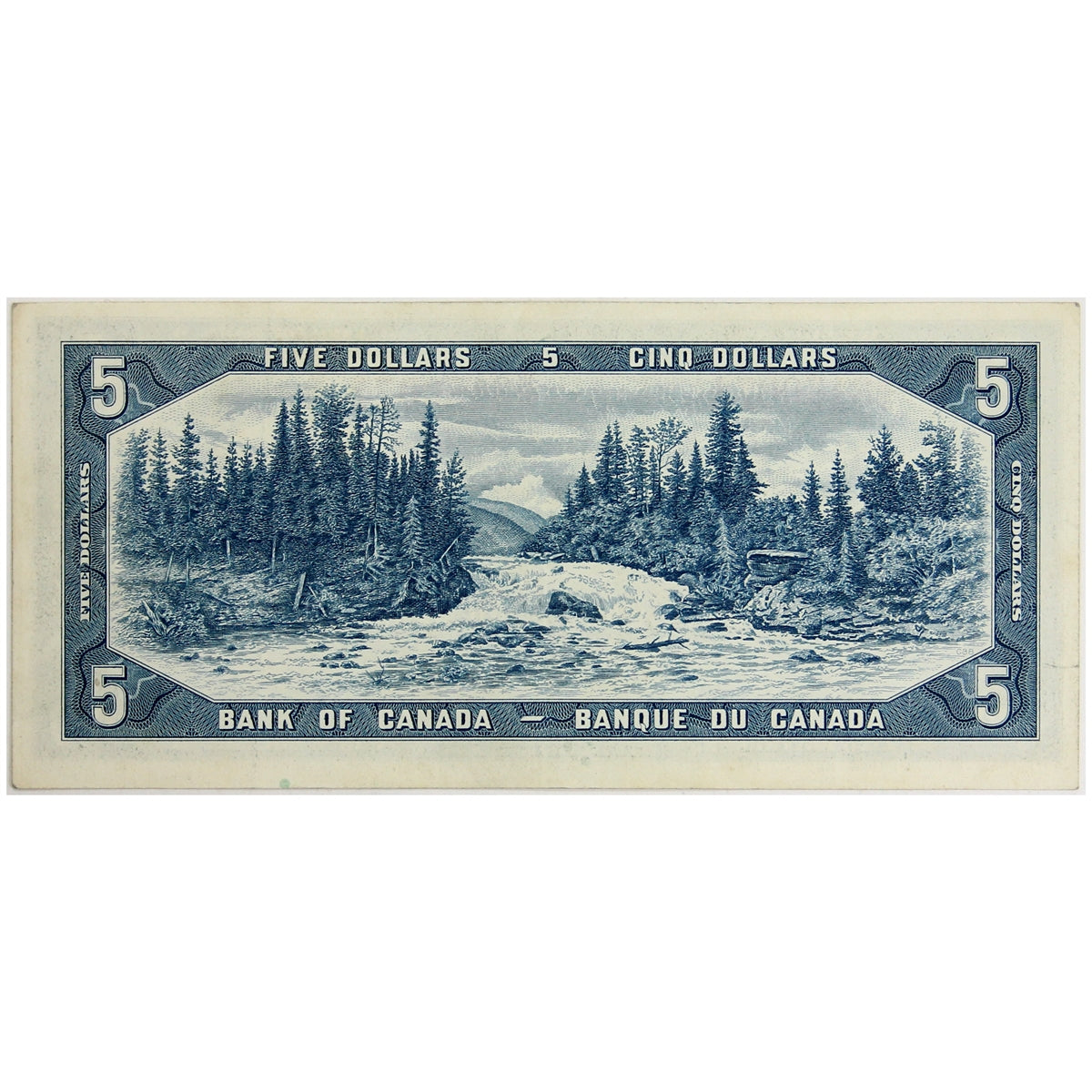 BC-39b 1954 Canada $5 Beattie-Rasminsky, W/S, VF-EF (VF30)