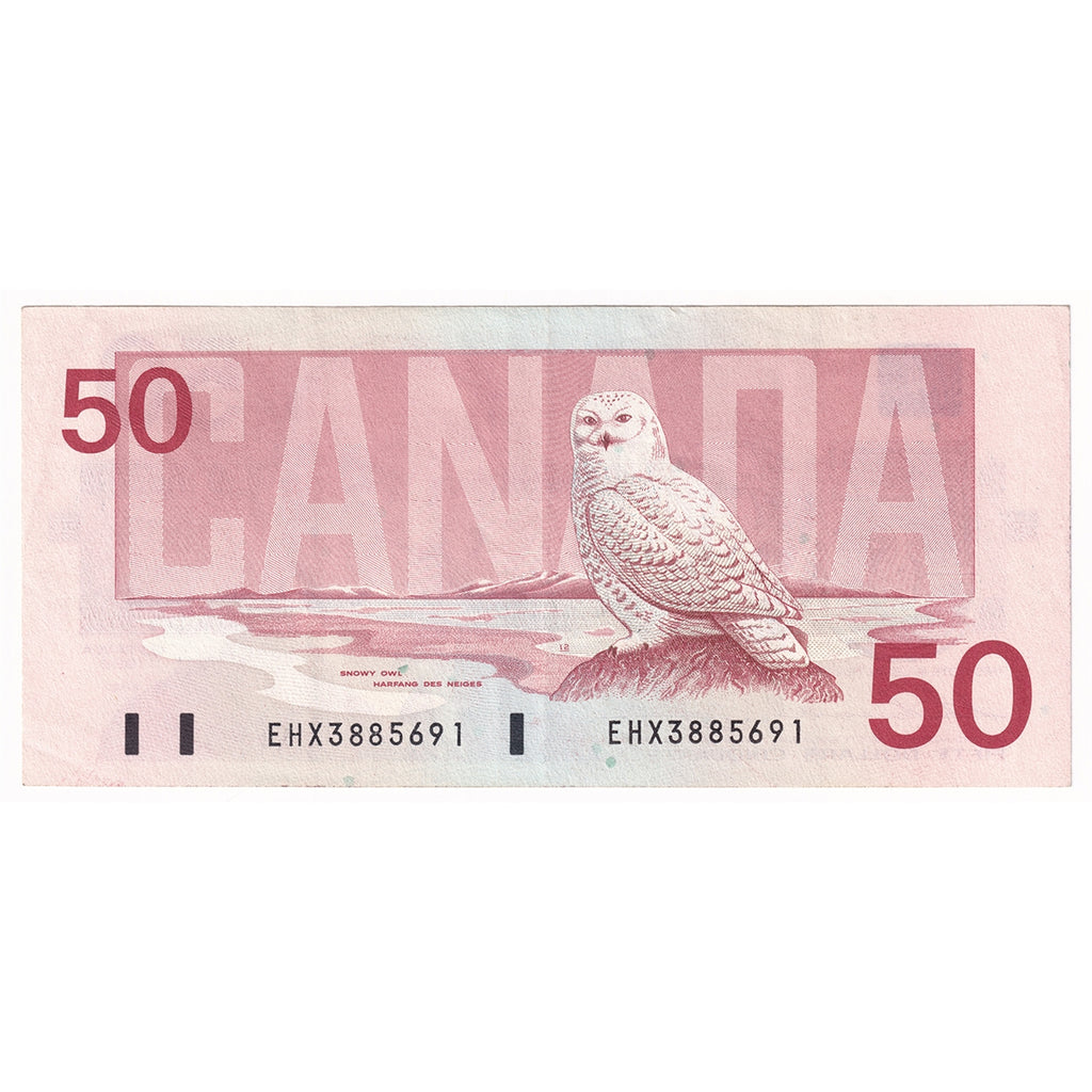 BC-59aA 1988 Canada $50 Thiessen-Crow, EHX Above 2.1M, Extra Fine (EF40)