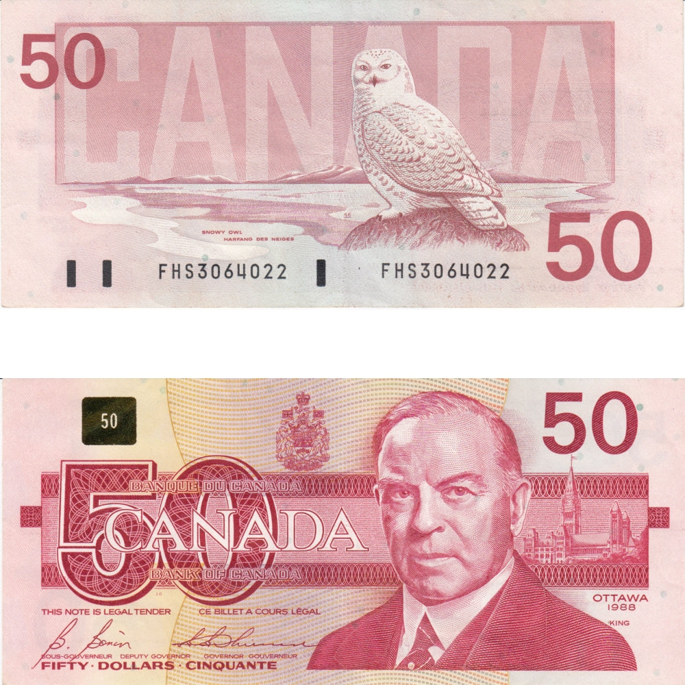 BC-59b 1988 Canada $50 Bonin-Thiessen, FHS, circ