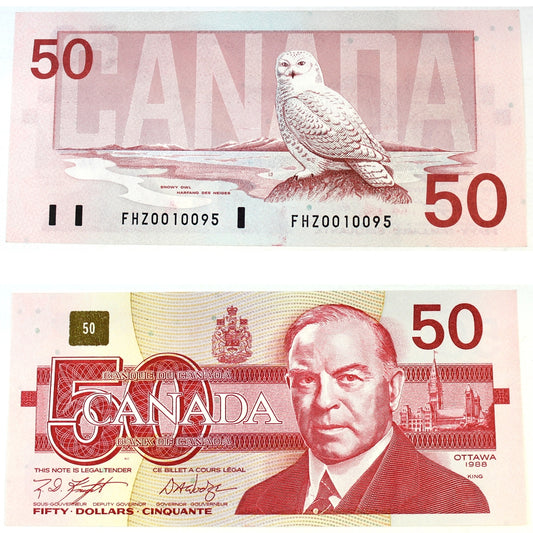 BC-59d 1988 Canada $50 Knight-Dodge, FHZ, circ