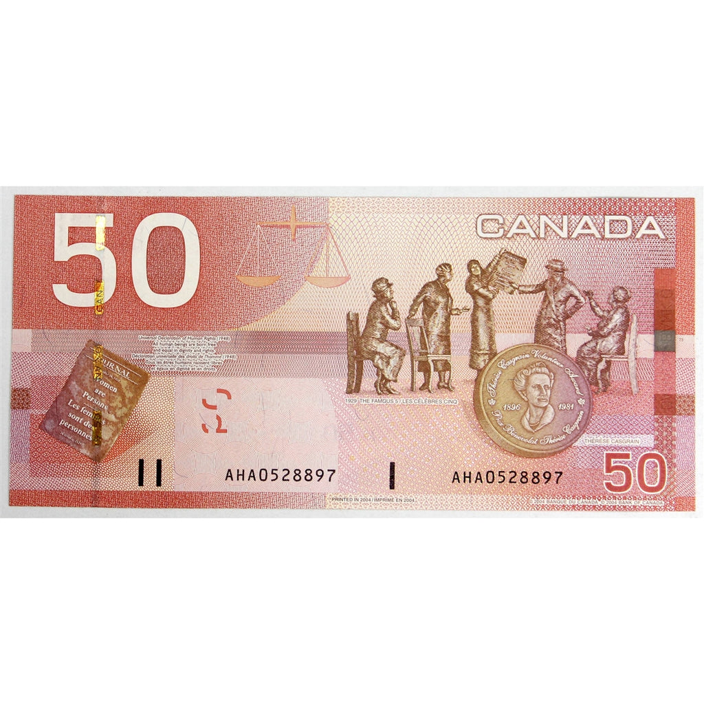 BC-65a 2004 Canada $50 Jenkins-Dodge, AHA, AU-UNC (AU55)