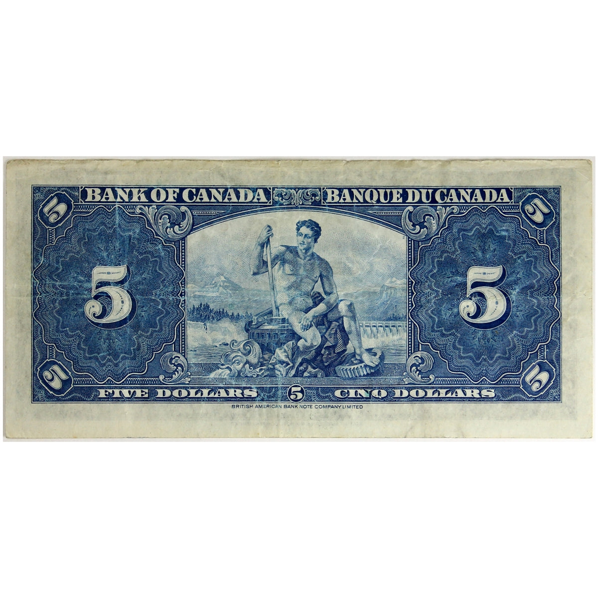BC-23b 1937 Canada $5 Gordon-Towers, C/C, Very Fine (VF20)