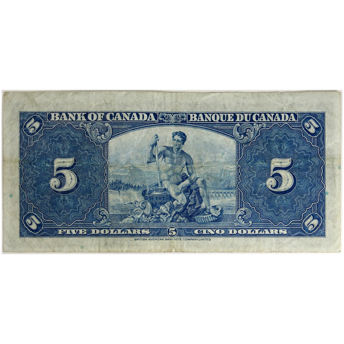 BC-23b 1937 Canada $5 Gordon-Towers, D/C, Very Fine (VF20)
