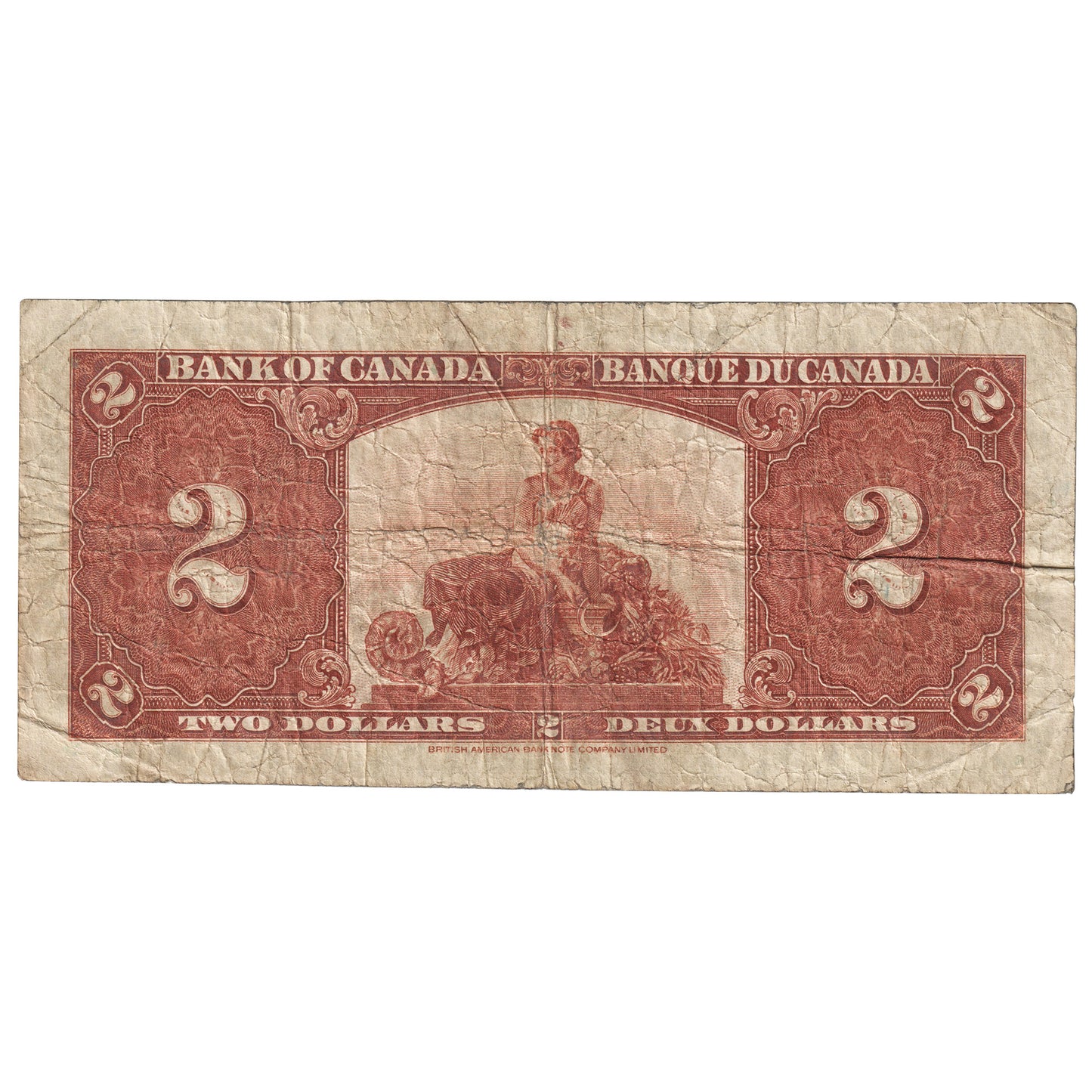 BC-22b 1937 Canada $2 Gordon-Towers, O/B, VG