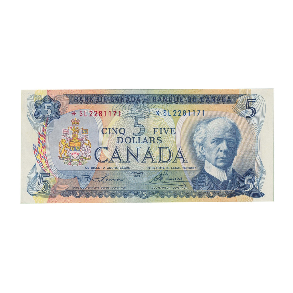 BC-48bA 1972 Canada $5 Lawson-Bouey, *SL, EF-AU (EF45)