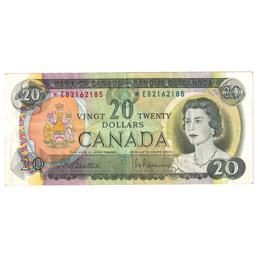 BC-50aA 1969 Canada $20 Beattie-Rasminsky, *EB, VF