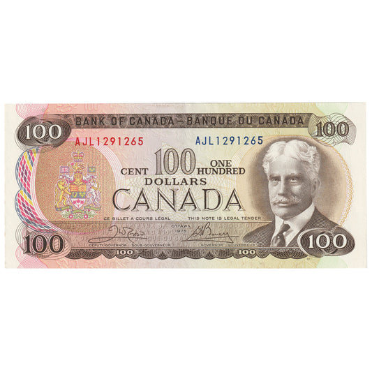 BC-52b 1975 Canada $100 Crow-Bouey, AJL, AU