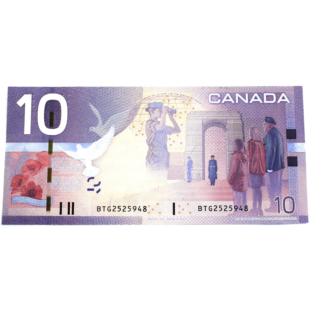 BC-68a 2007 Canada $10 Jenkins-Dodge, BTG, Uncirculated (MS60)