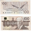 BC-60a-i 1988 Canada $100 Thiessen-Crow, BJD, Almost Uncirculated (AU50)