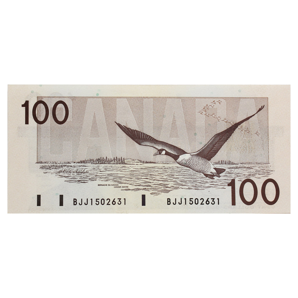 BC-60c 1988 Canada $100 Knight-Thiessen, BJJ, Uncirculated (MS60)