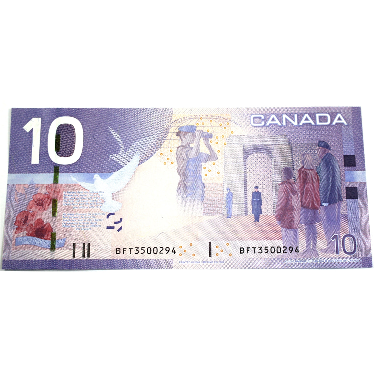 BC-68b 2009 Canada $10 Jenkins-Carney, BFT, Uncirculated (MS60)