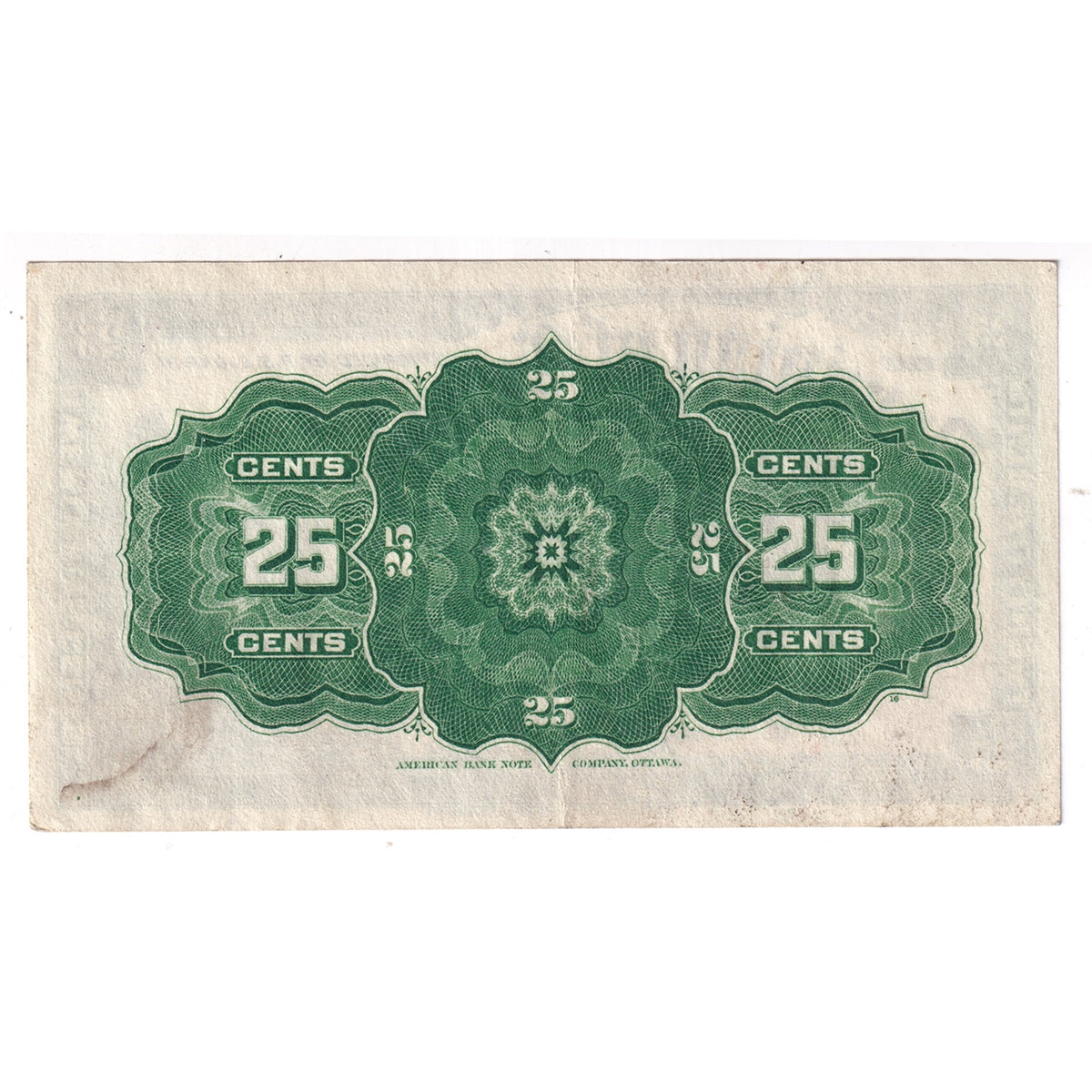 DC-15b 1900 Dominion 25-cent Shinplaster, Boville, EF