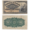 DC-15b 1900 Dominion 25 cent Shinplaster Boville, Fine (F12)