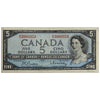 BC-39b 1954 Canada $5 Beattie-Rasminsky, W/S, Very Fine (VF20)