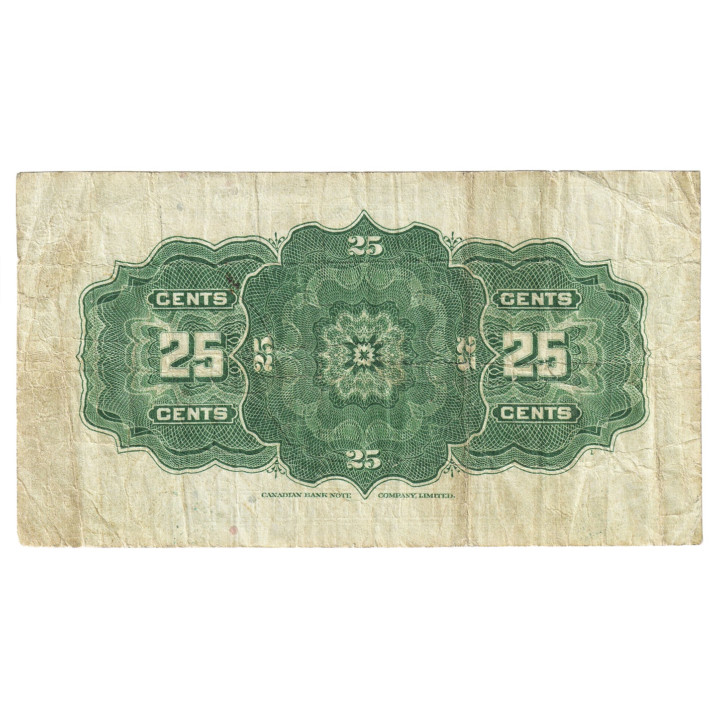 DC-24b 1923 Canada 25-cent Shinplaster Hyndman-Saunders, No Authorized, F-VF (F15)
