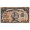 DC-24b 1923 Dominion 25 cent Shinplaster Hyndman-Saunders, VG-F (VG10)