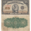 DC-24c 1923 Dominion 25 cent Shinplaster McCavour-Saunders, VG-F (VG10)