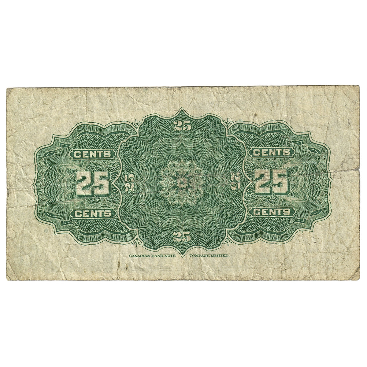 DC-24d 1923 Dominion 25-cent Shinplaster Campbell-Clark, VG-F (VG10)